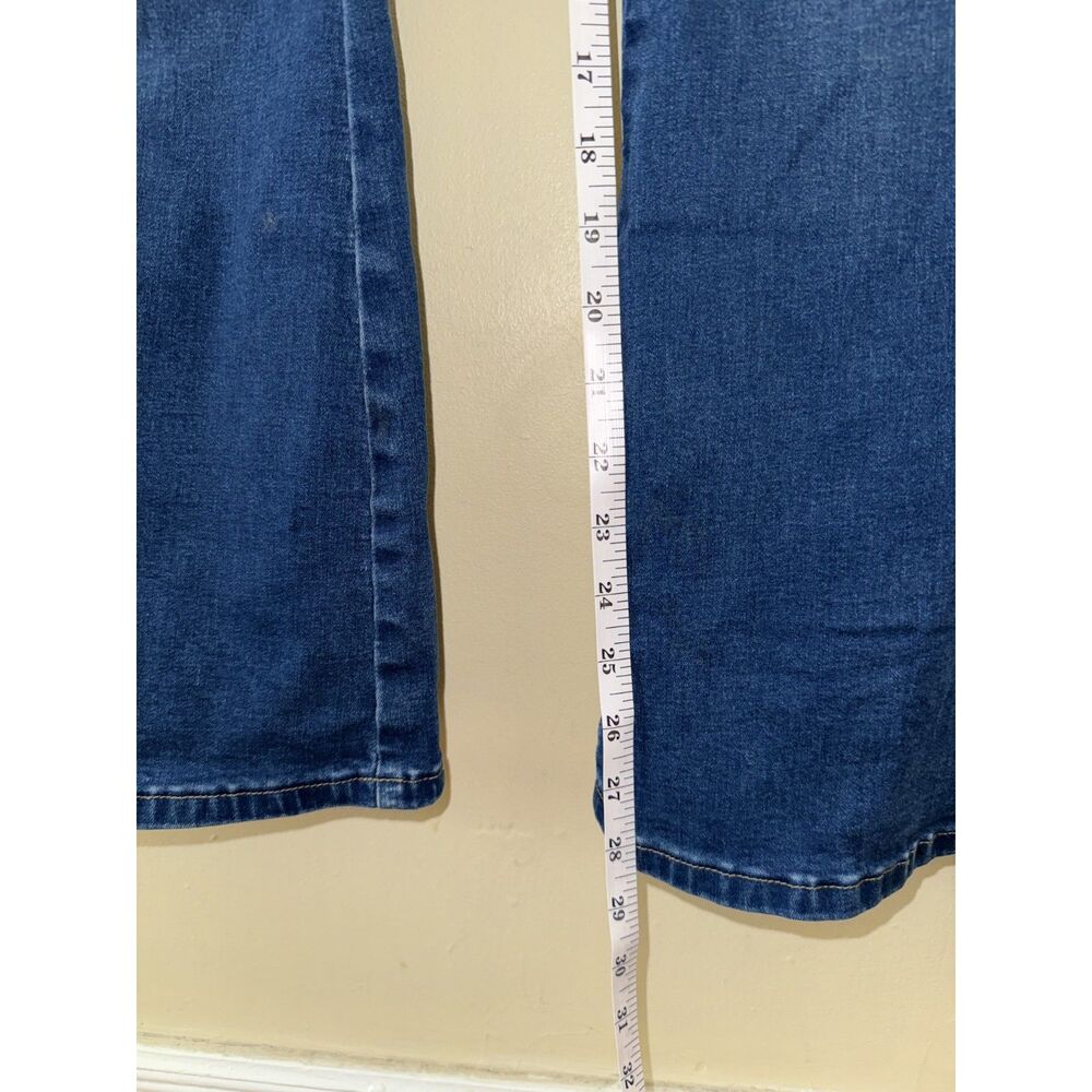 Flying Banana High Rise Flare Jeans Size 12S Blue Stretch Denim - Picture 7 of 9